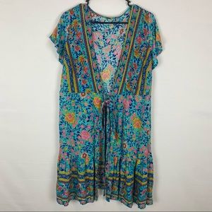 CUPSHE Open Floral Swim/Beach Coverup Robe NWT